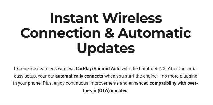 LAMTTO RC23 3-in-1 Magic Video Carplay Box for Streaming Netflix/YouTube/TikTok